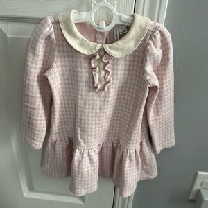 Janie and Jack Pink Houndstooth Dress